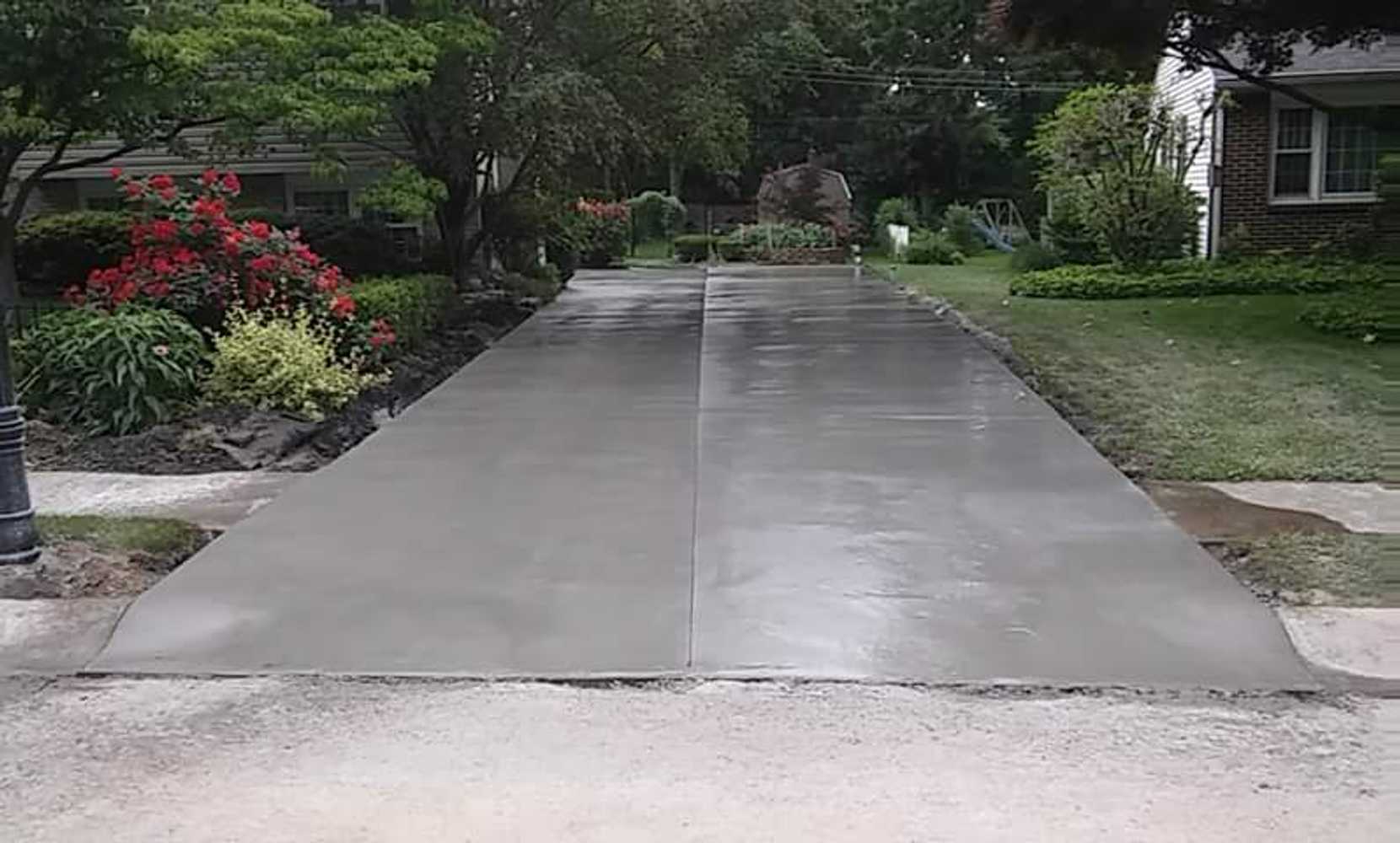 Driveway replacement. blacktop to concrete