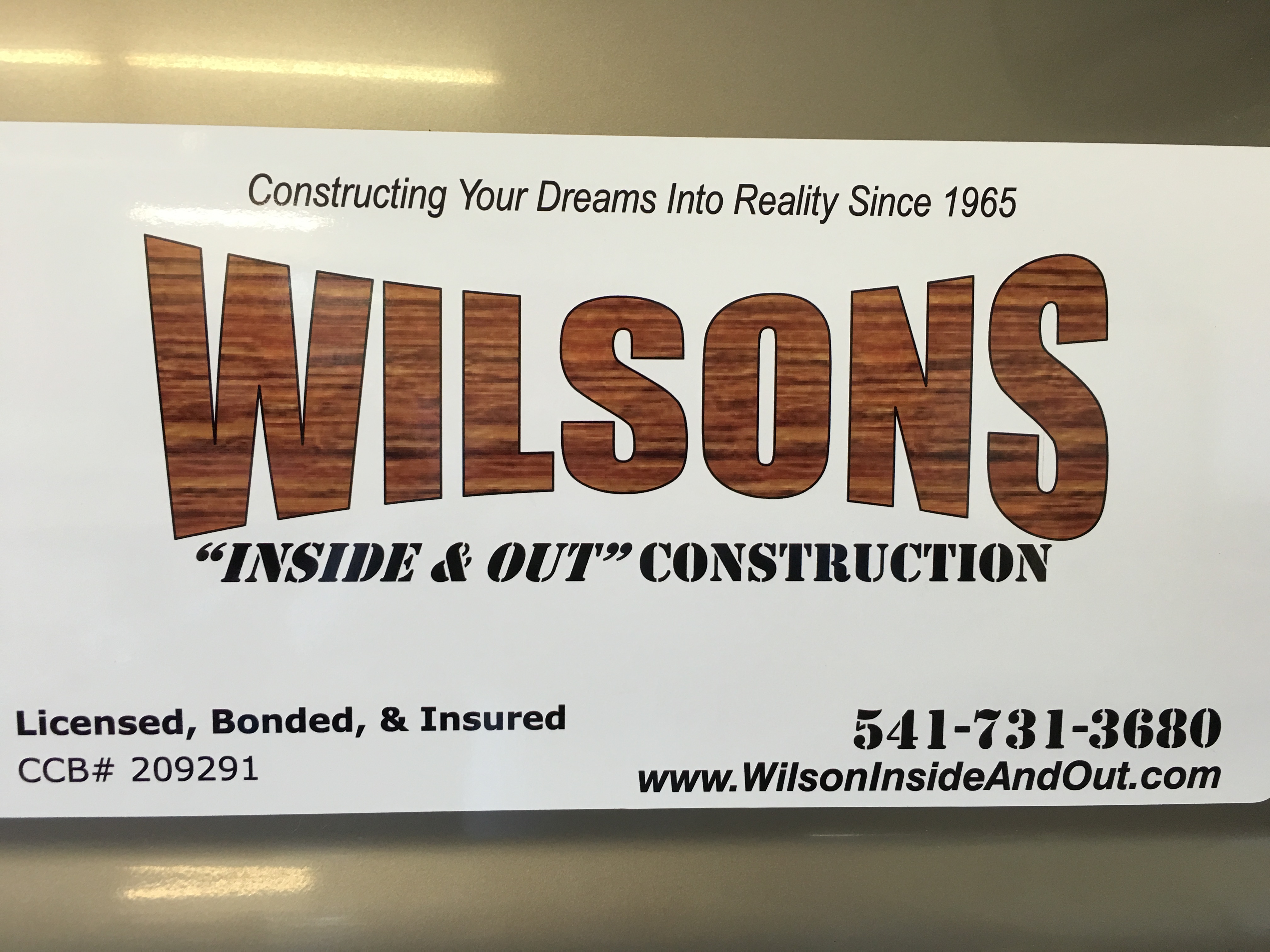 Wilsons Inside & Out Inc