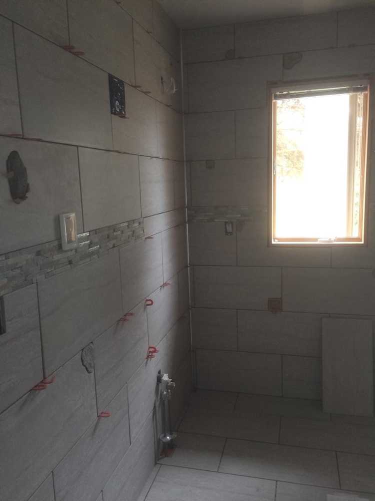 Custom built tiled showers