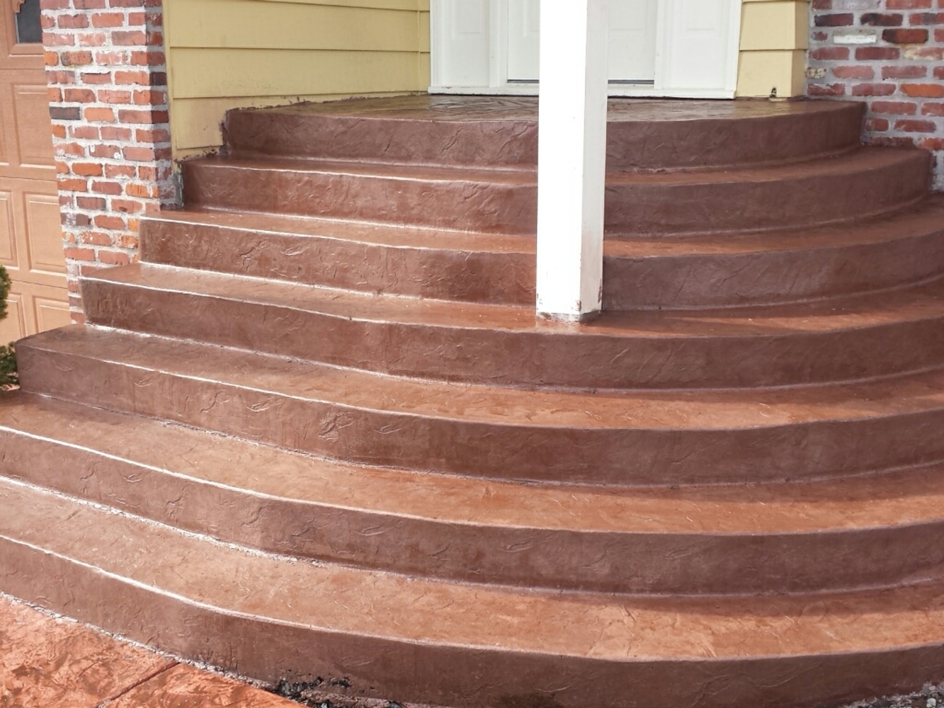 CONCRETE STAMPED STEPS