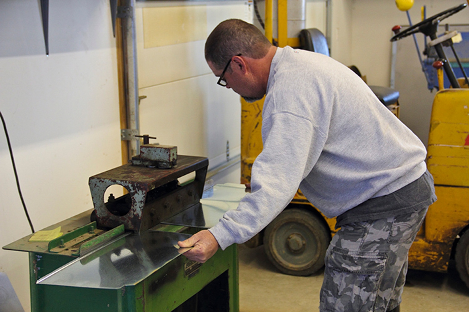 At the shop with Lou Fesmire