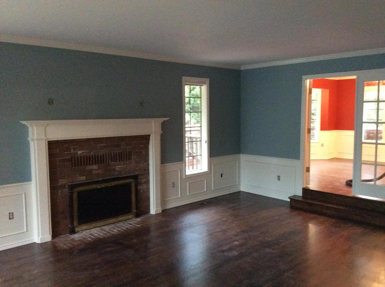 Interior before and after