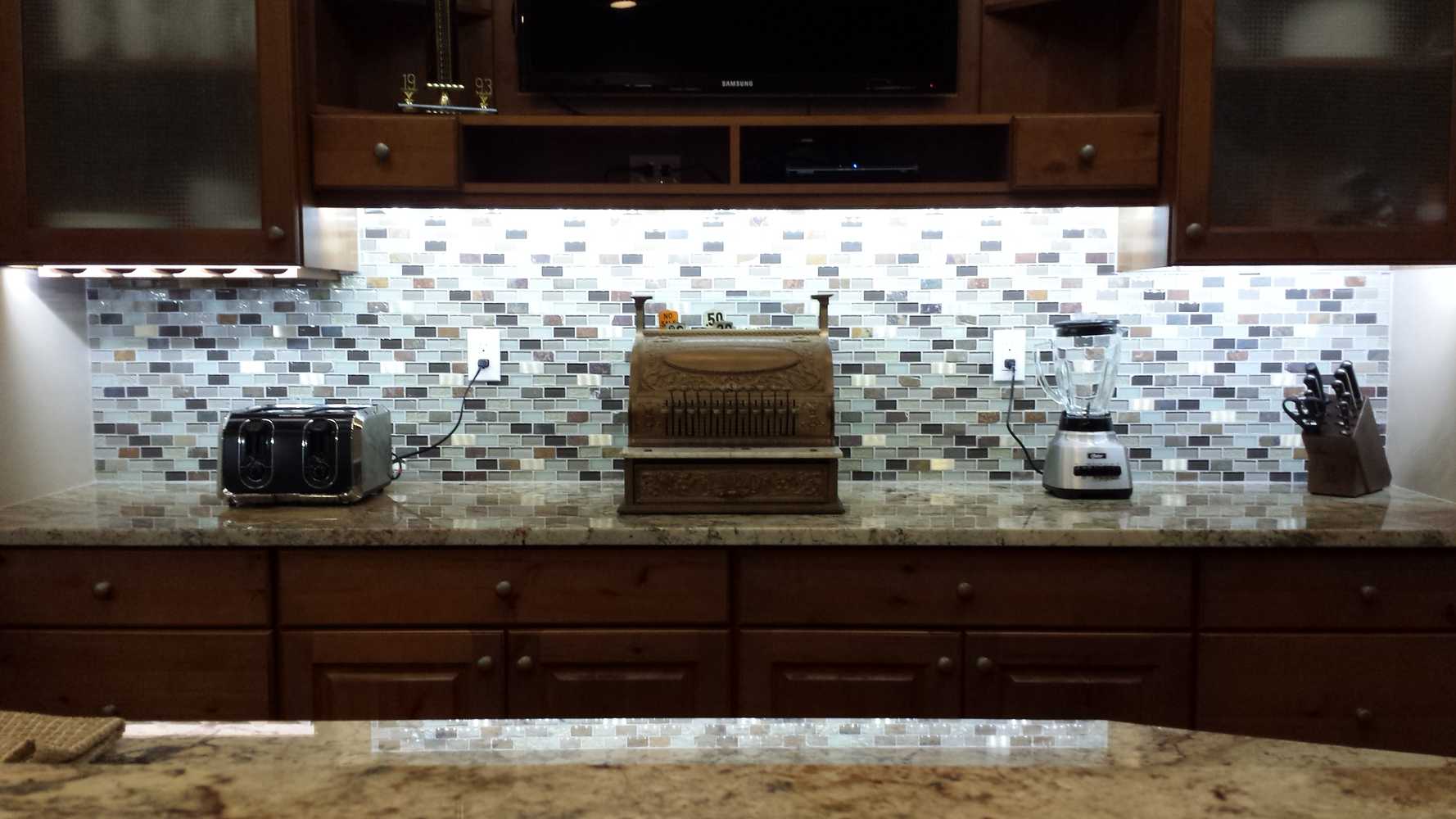 Custom tile backsplash installations