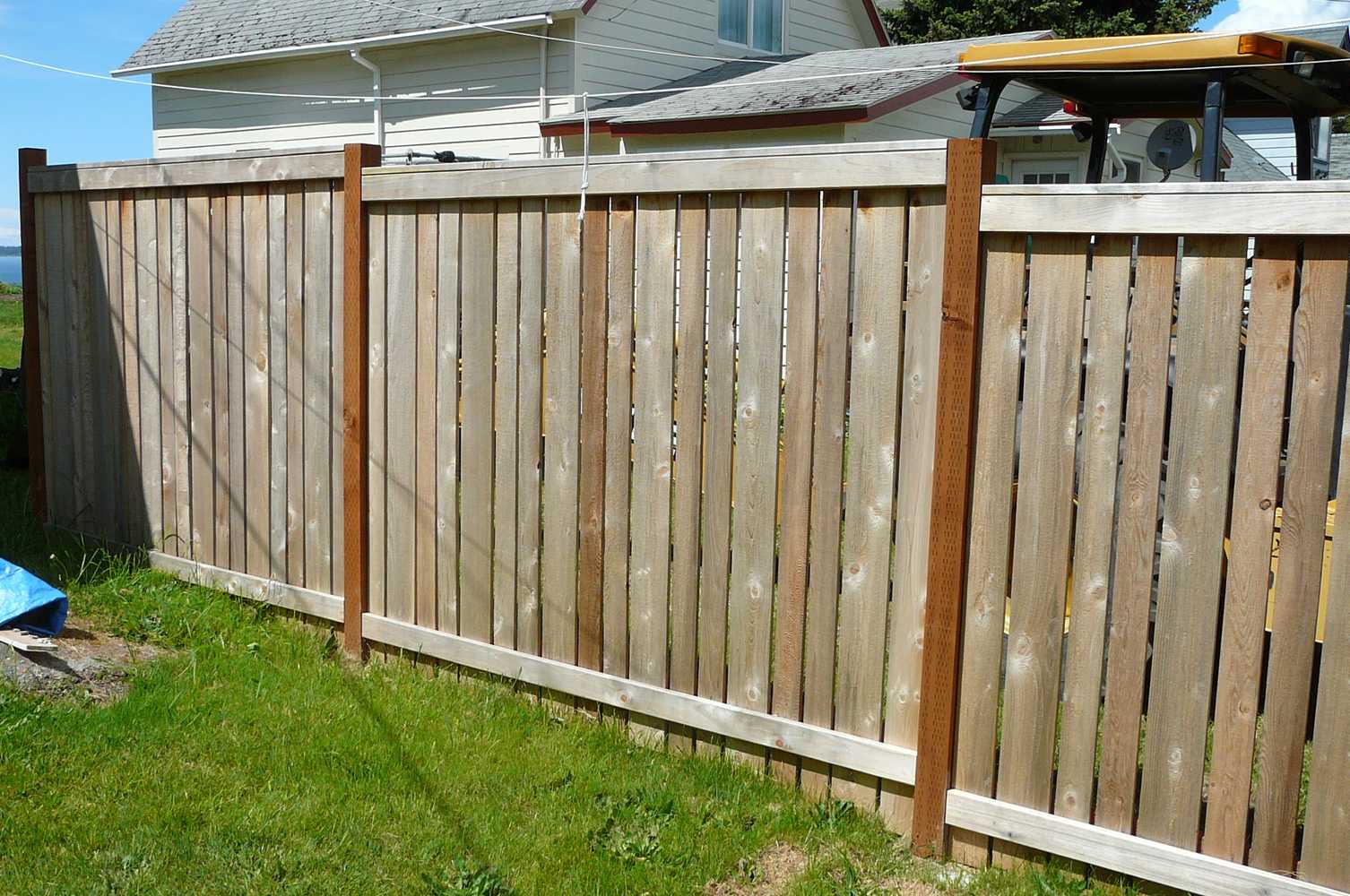 Backyard fencing