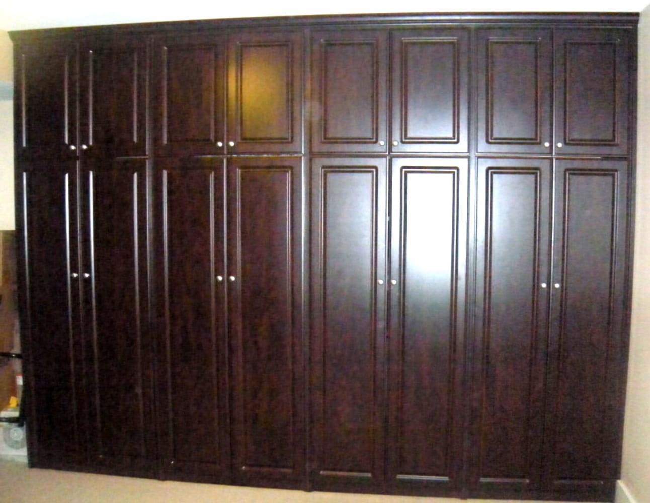 Dark Brown Custom Reach In Closet