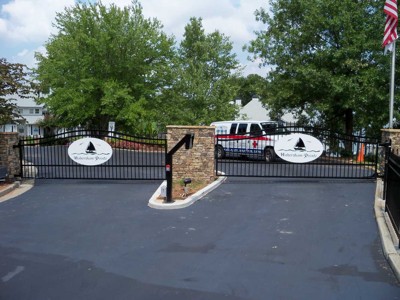 Residential Gates, Subdivision Entry gates, roadwork, stonework etc. Commercial gates