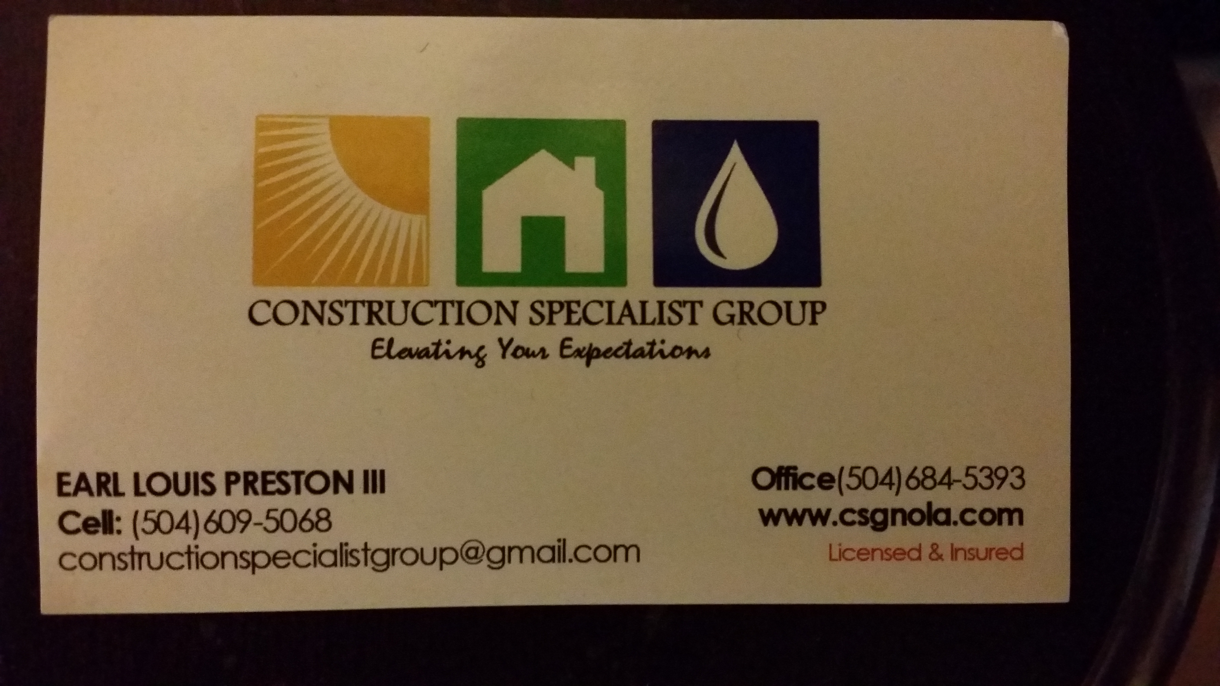 Construction Specialist Group, Llc
