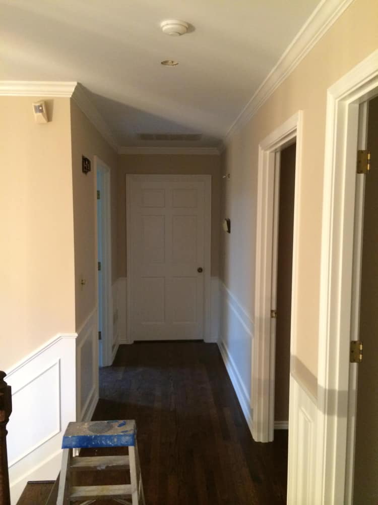 Interior before and after