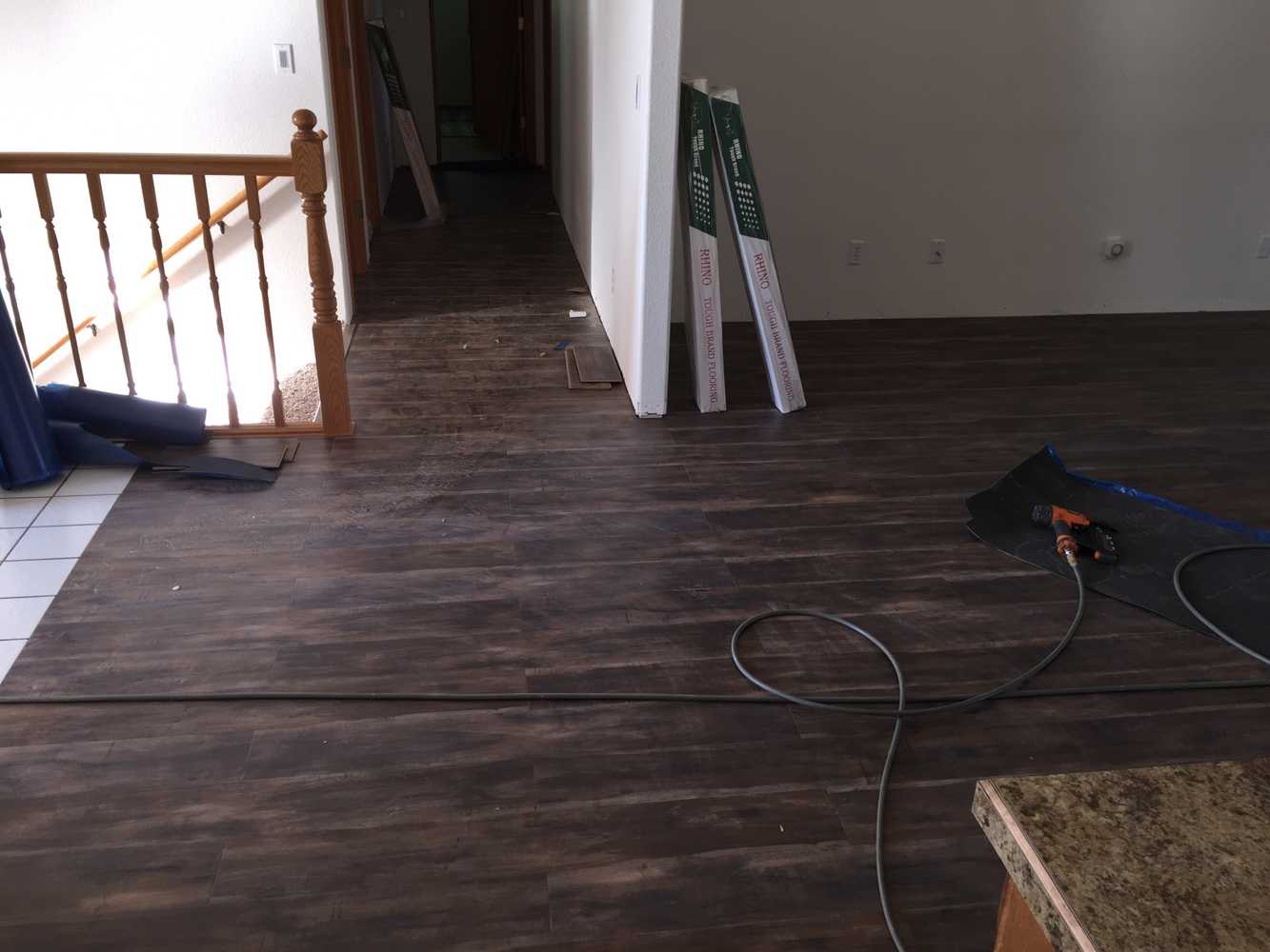 Custom floors and kitchen upgrades