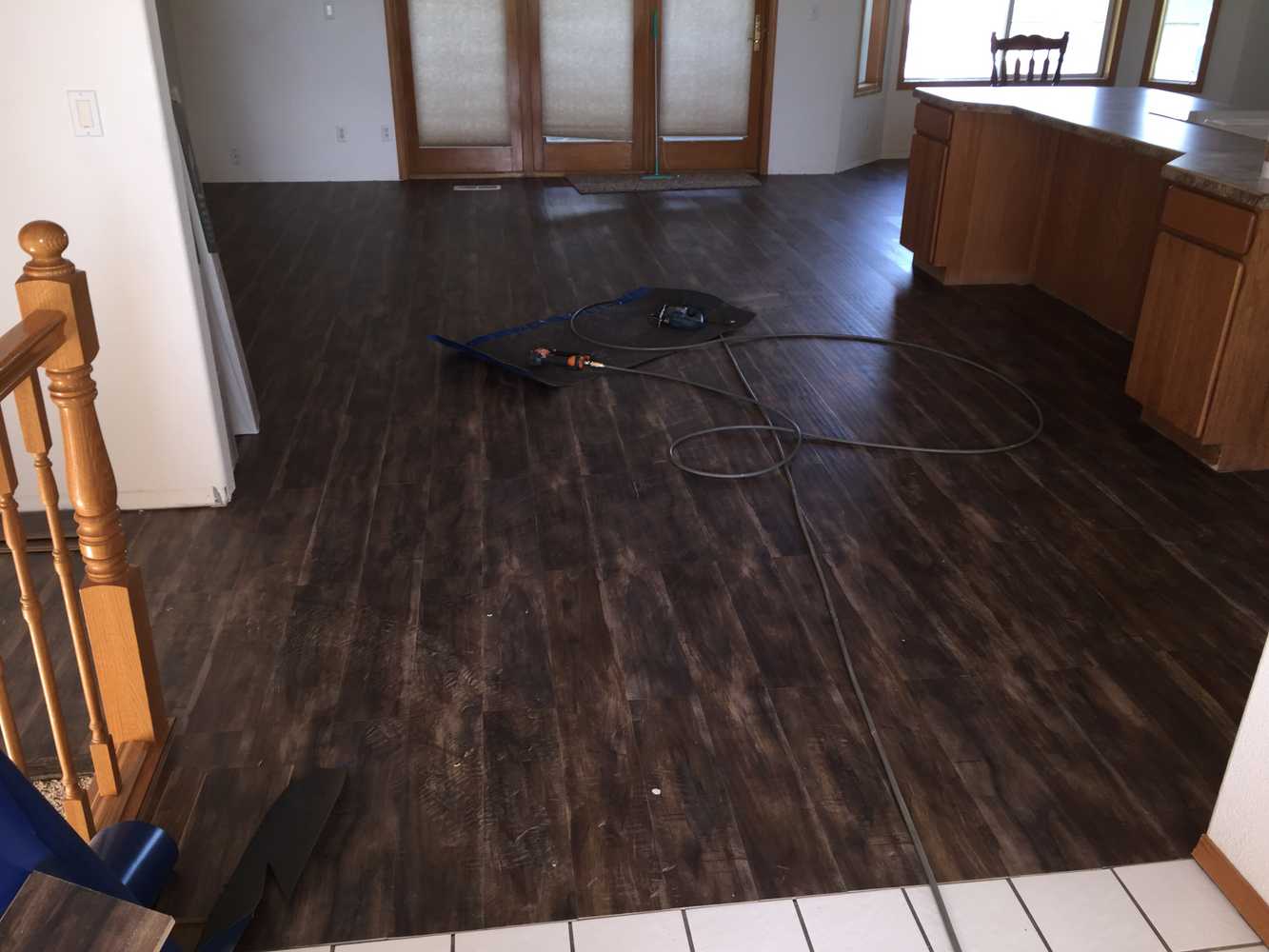 Custom floors and kitchen upgrades