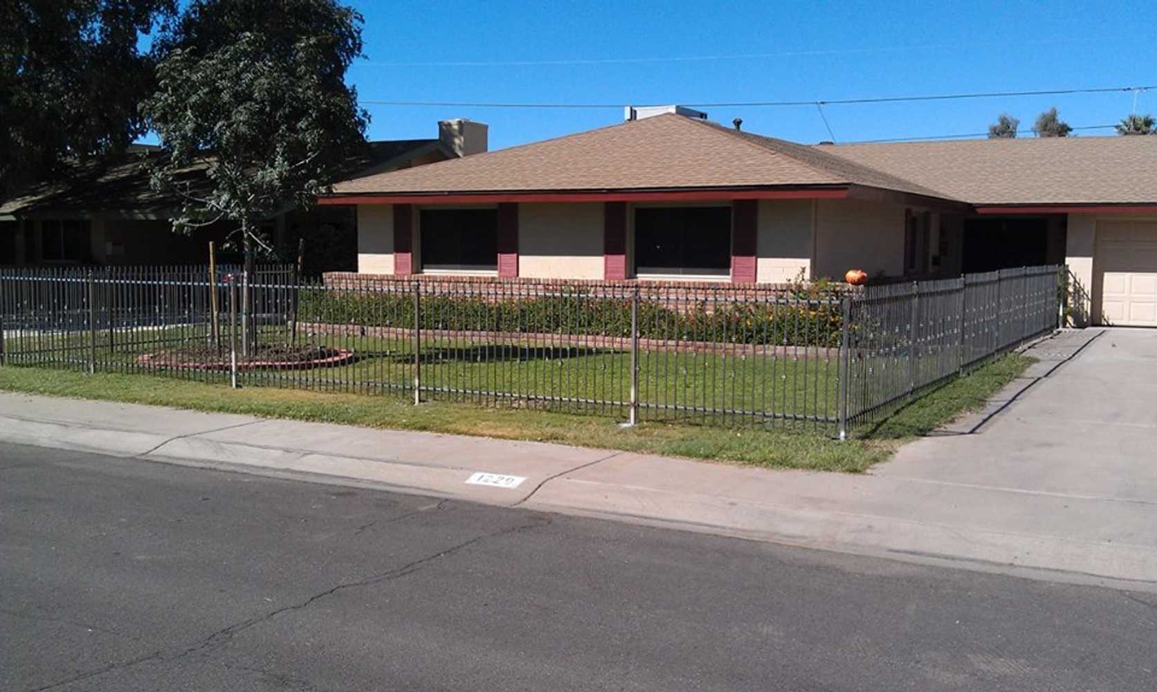 Front Perimeter Fence with Custom walk through gate