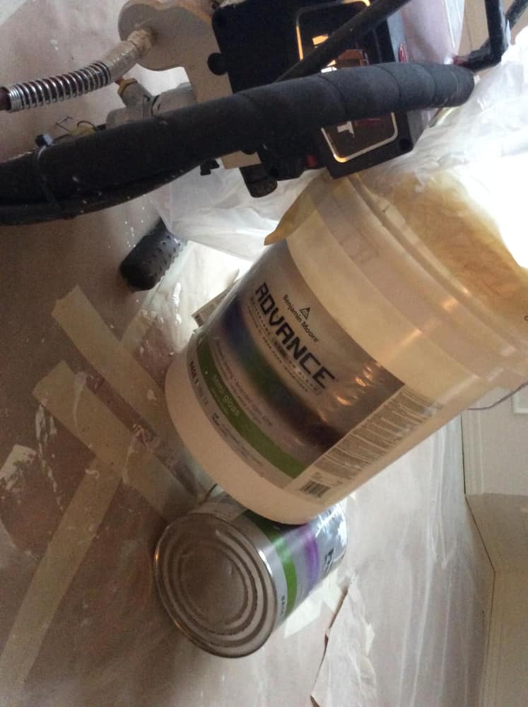 Interior before and after