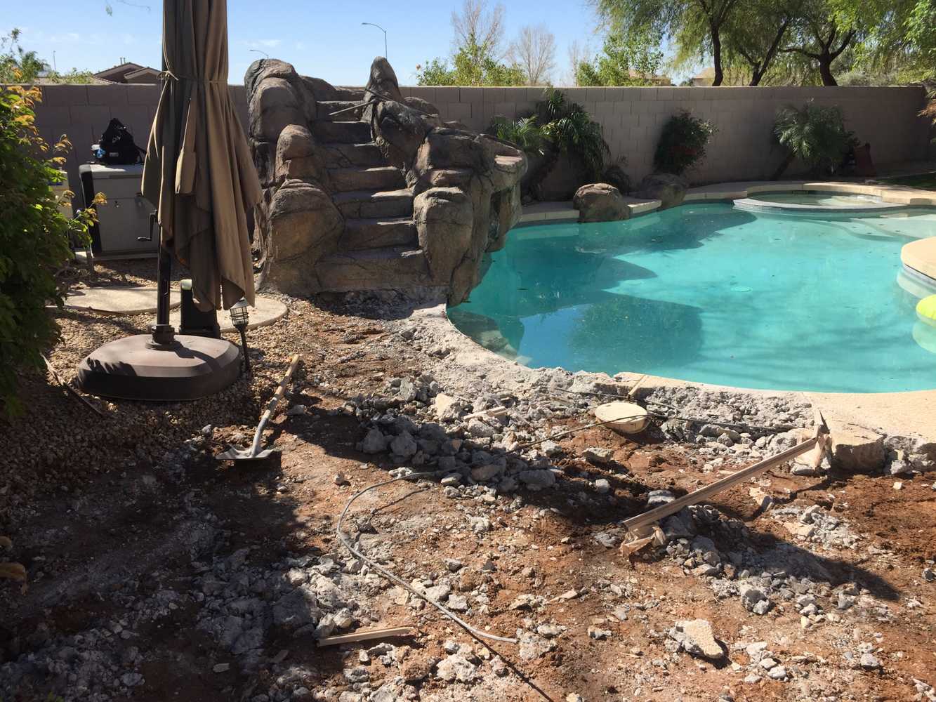 Before and After Complete backyard finishes - Gilbert/Mesa