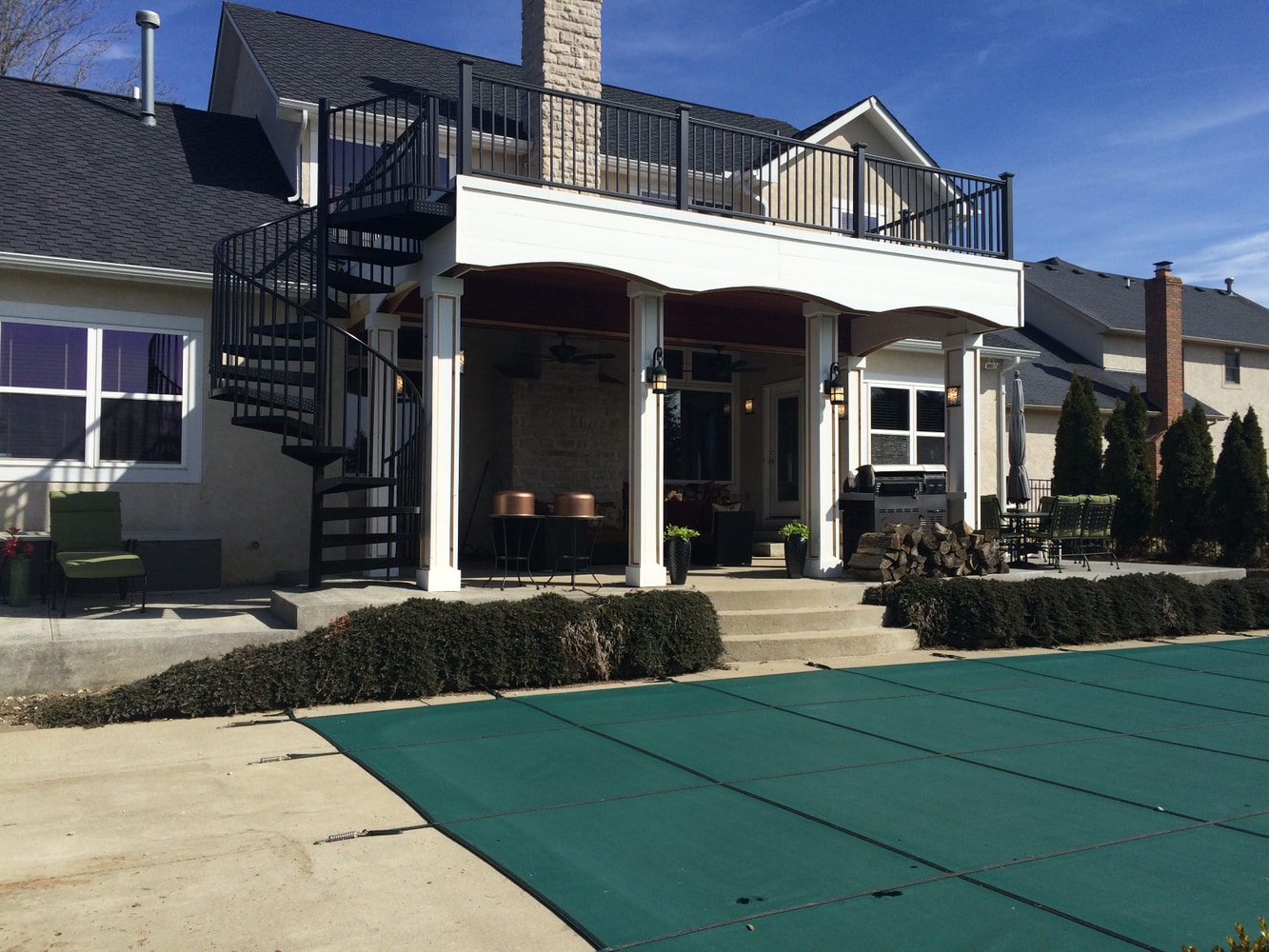 Open Porch with Upper Deck