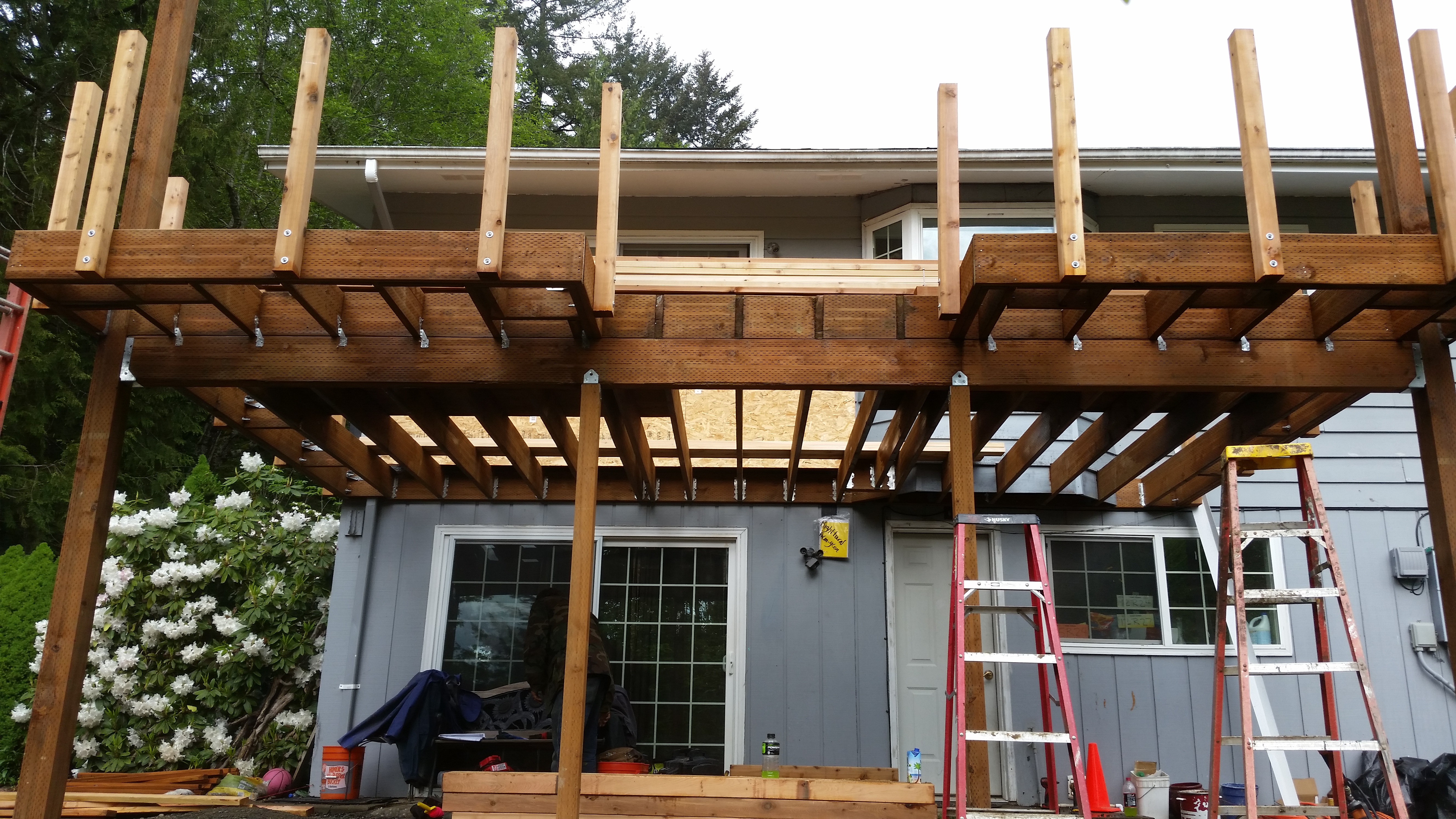 2nd Story Deck & Cover Progression pictures