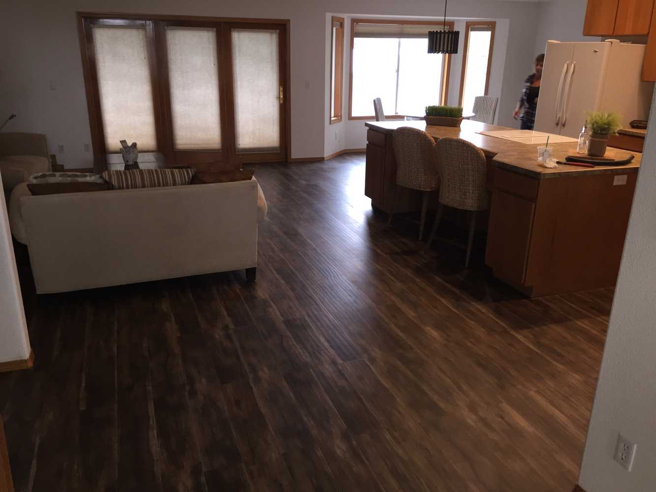 Custom floors and kitchen upgrades