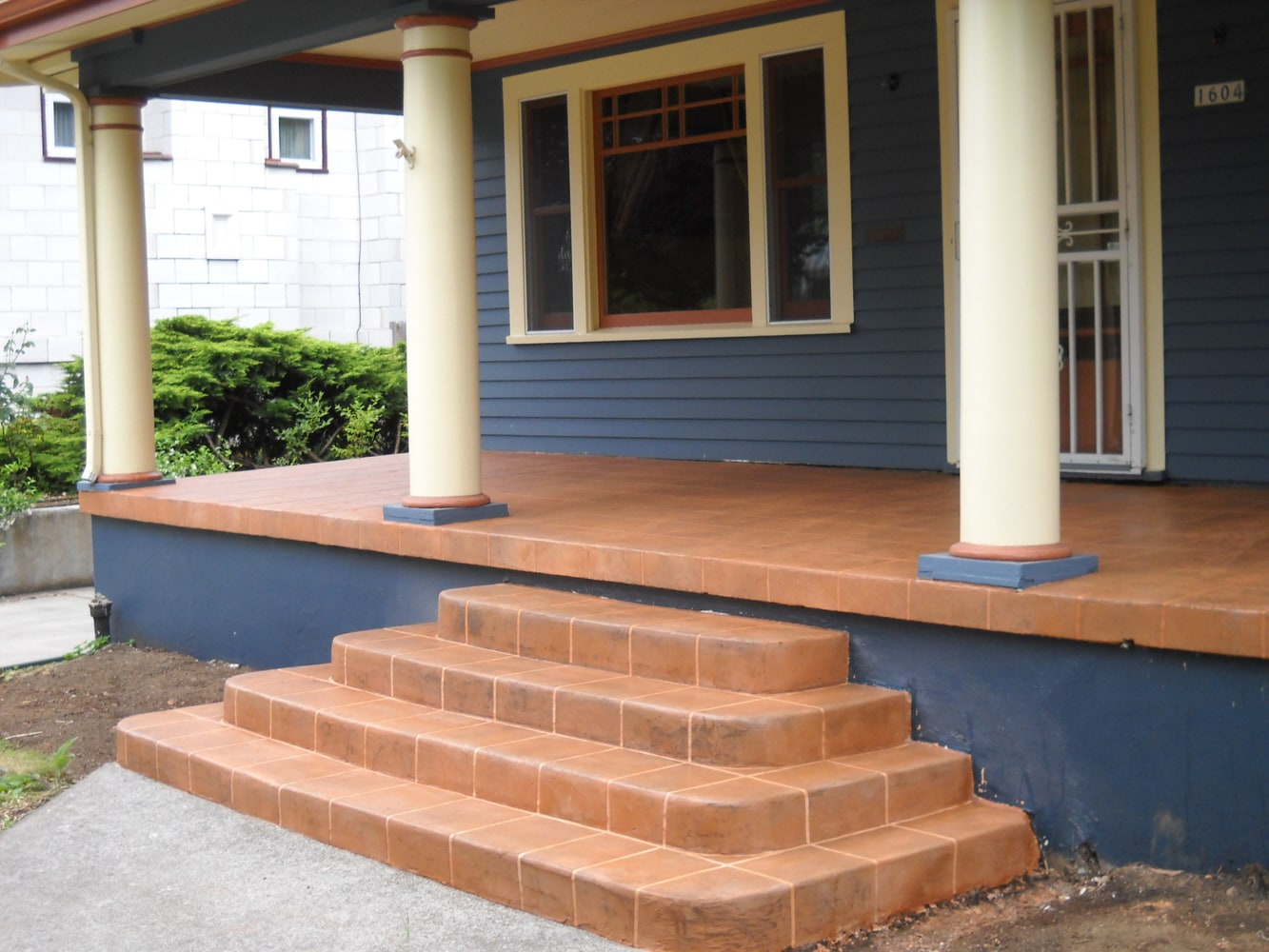 Icoat Concrete exterior flooring overlay system.