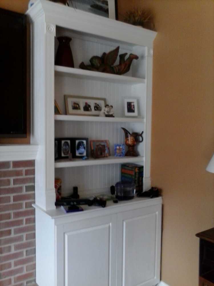 Built in bookshelves