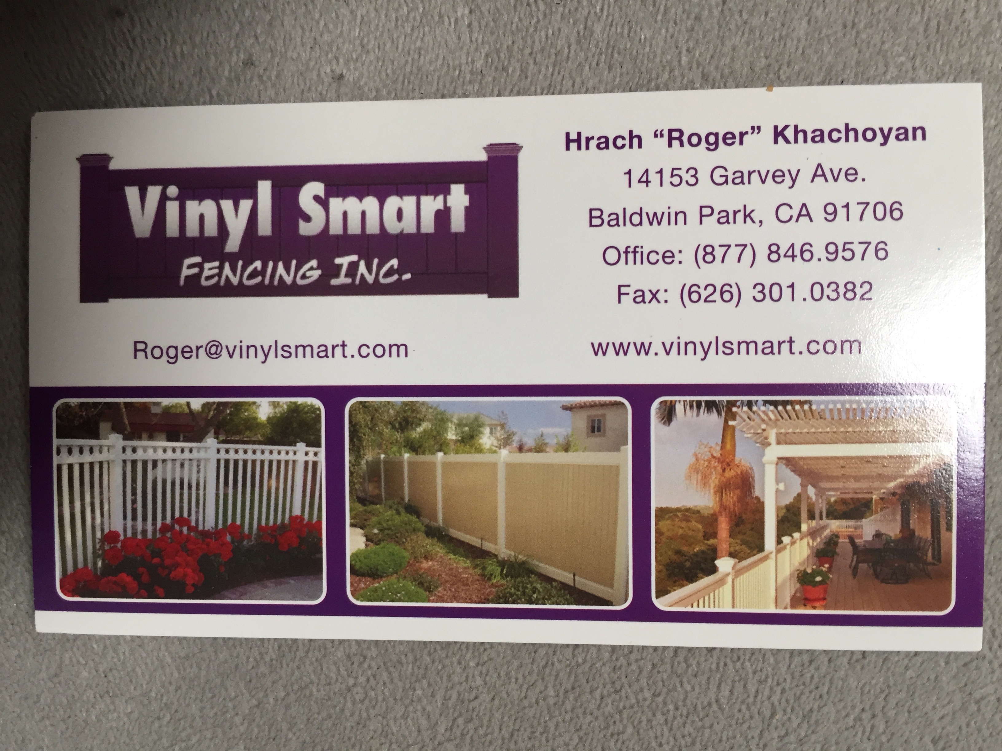 Vinyl smart fencing inc