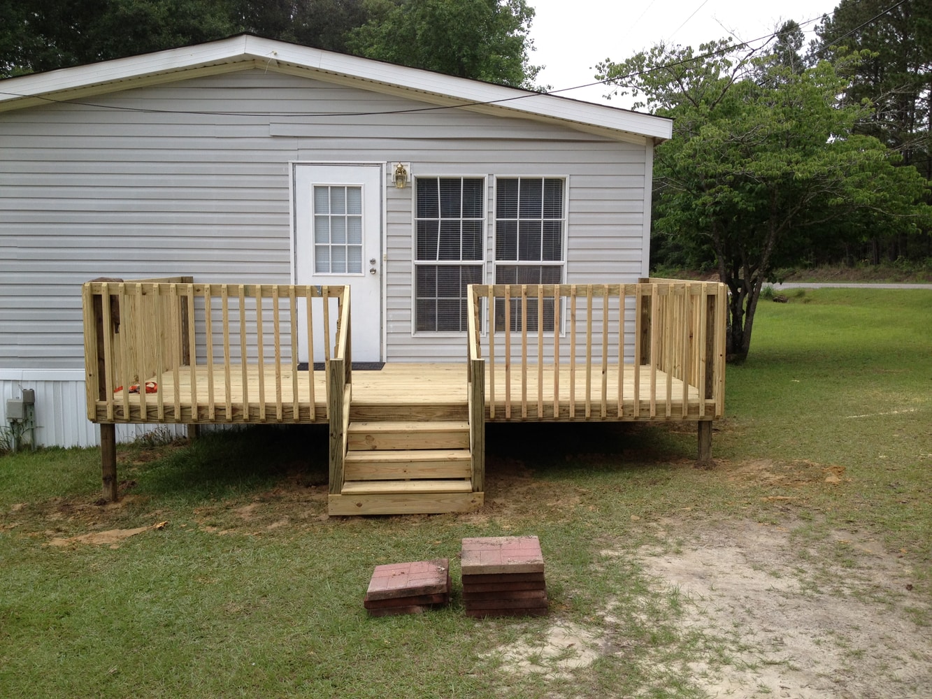 Decks and handicapped ramp