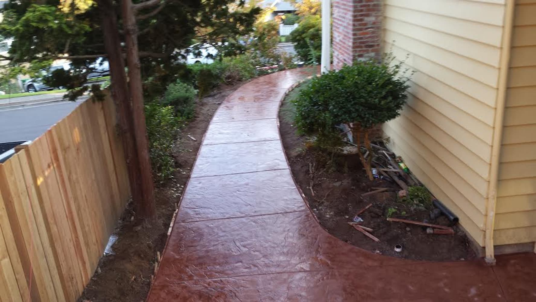 STAMPED CONCRETE DRIVEWAY