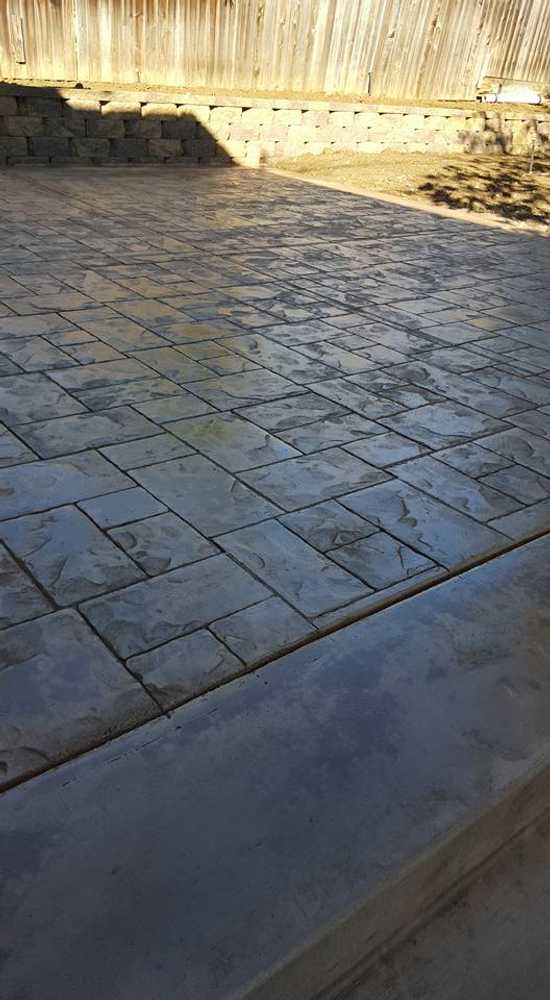 san ramon ave,vallejo. new retaining wall and stamped patio