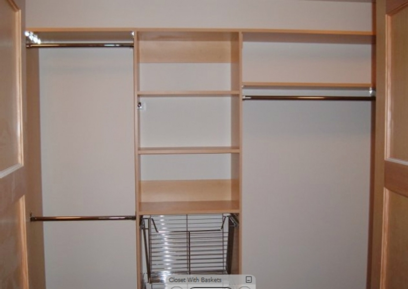 Closet with basket
