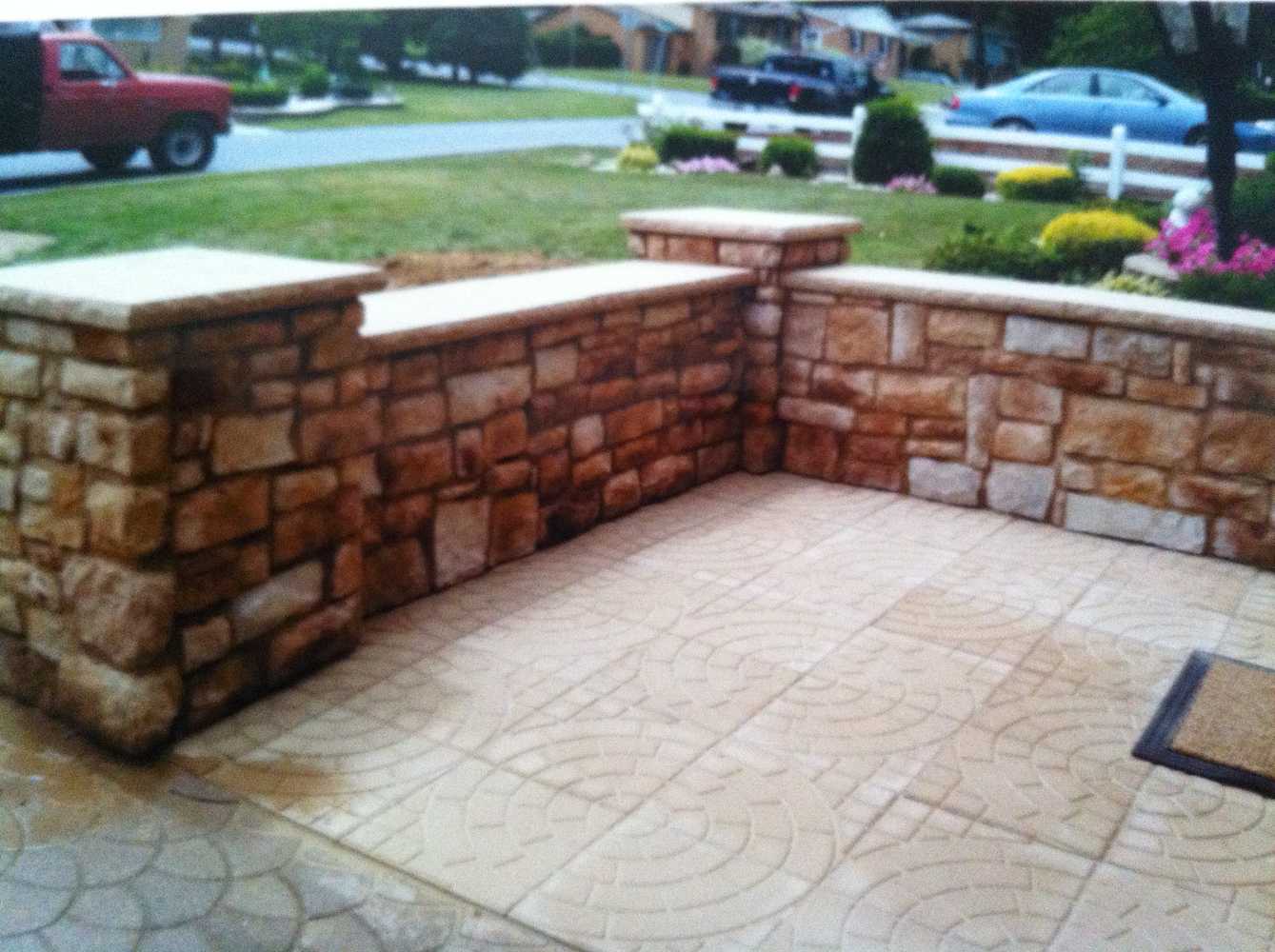 new wall and patio