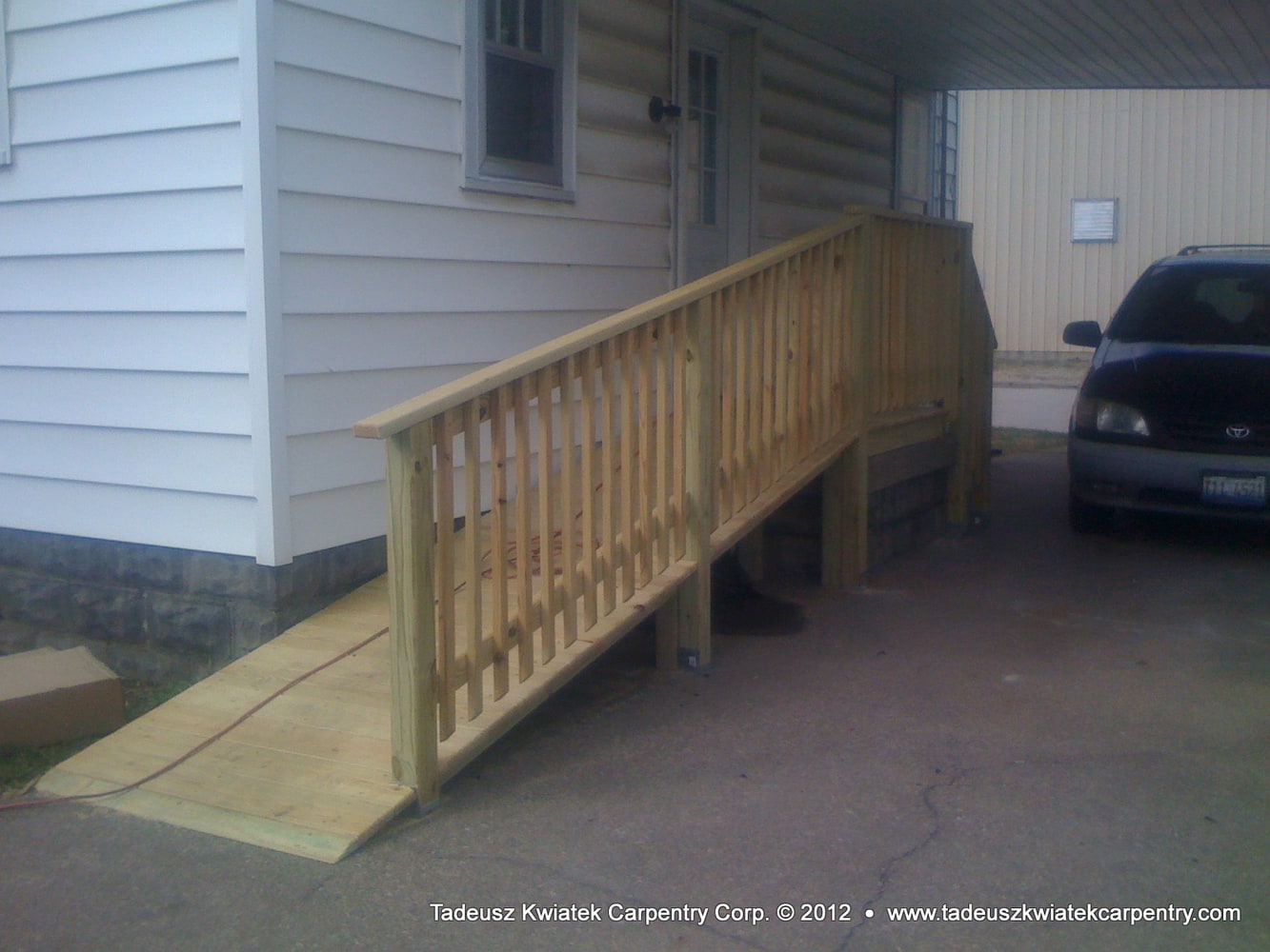 Small home remodel, Jasper, IN: deck and ramp, custom kitchen cabinets...