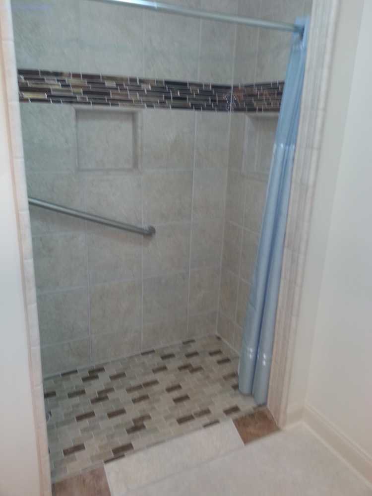 Custom built tiled showers