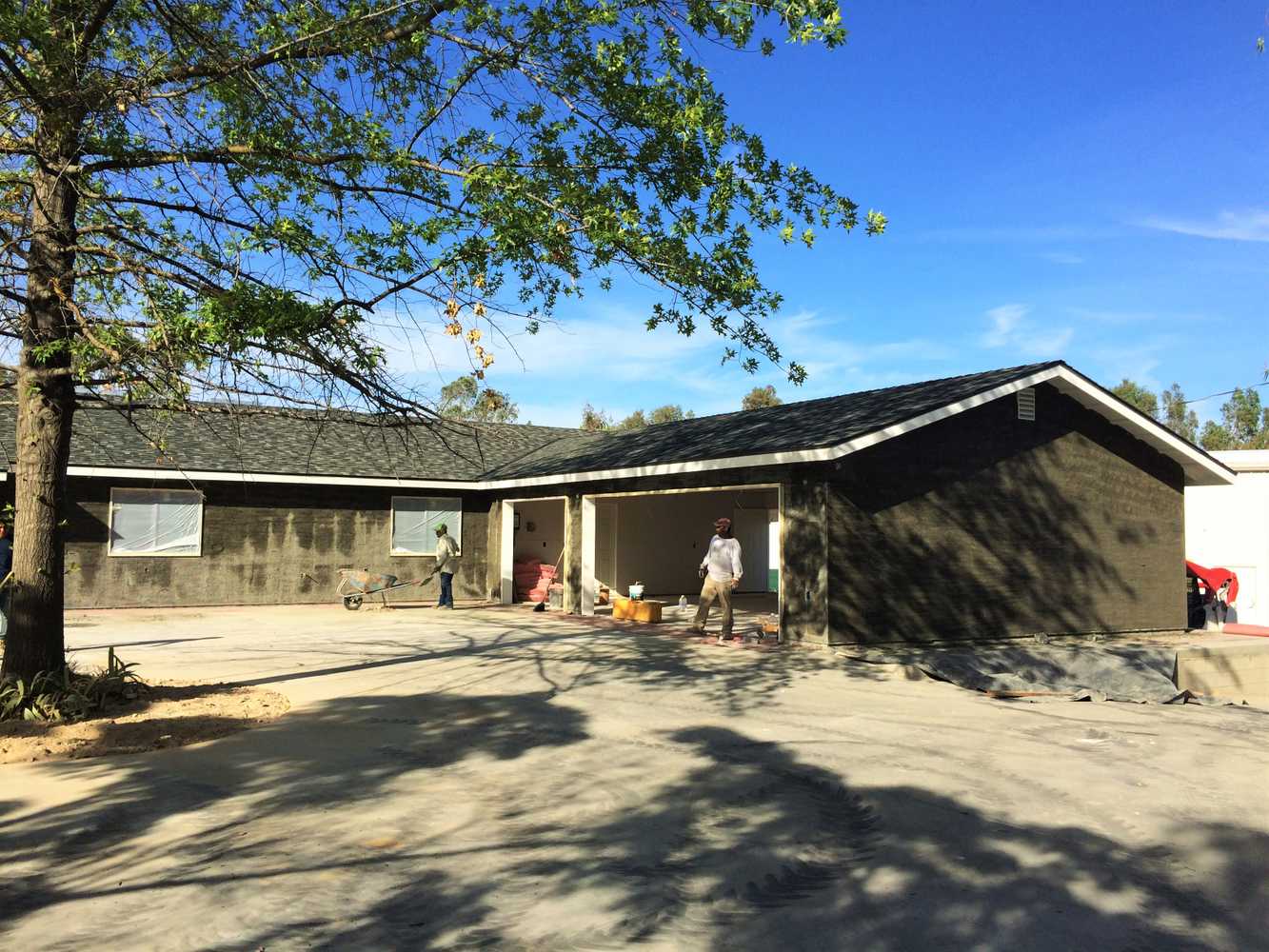 Stucco on a house in Madera Ranchos