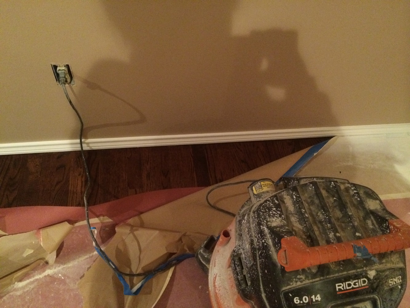 Interior before and after