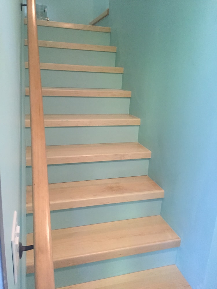 Maple stairs, floor