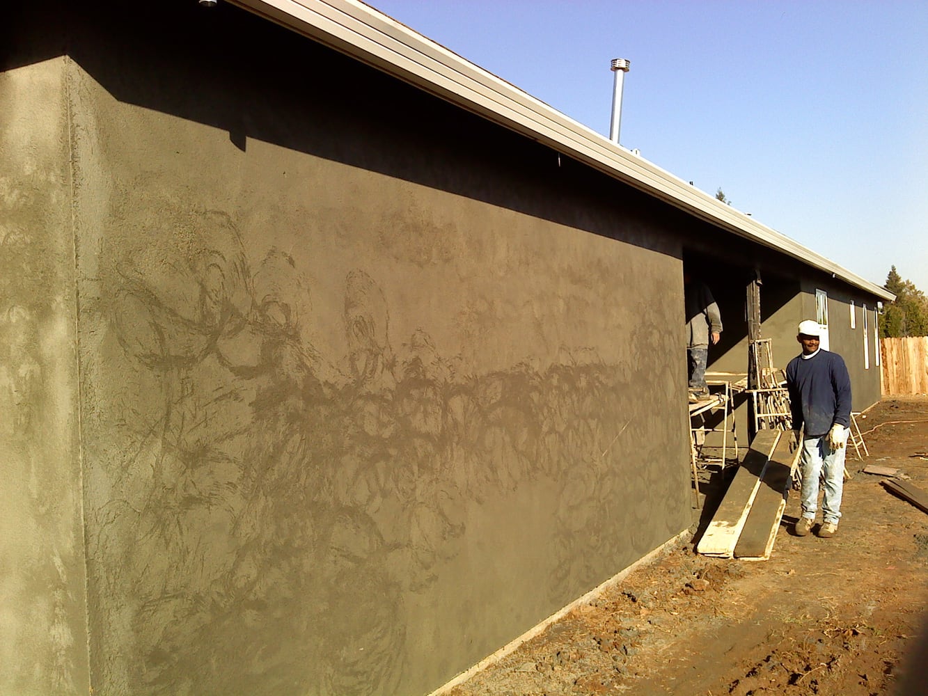 Three coat with texture