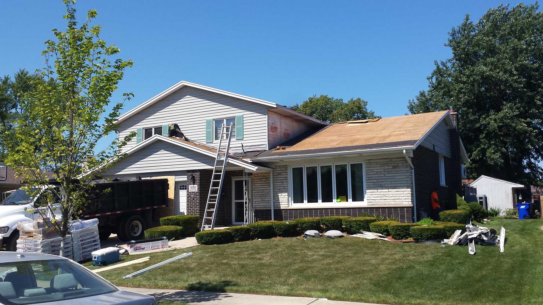 Another professional Roofing and windows installation by Certaseal Construction in Oak Forest, IL.