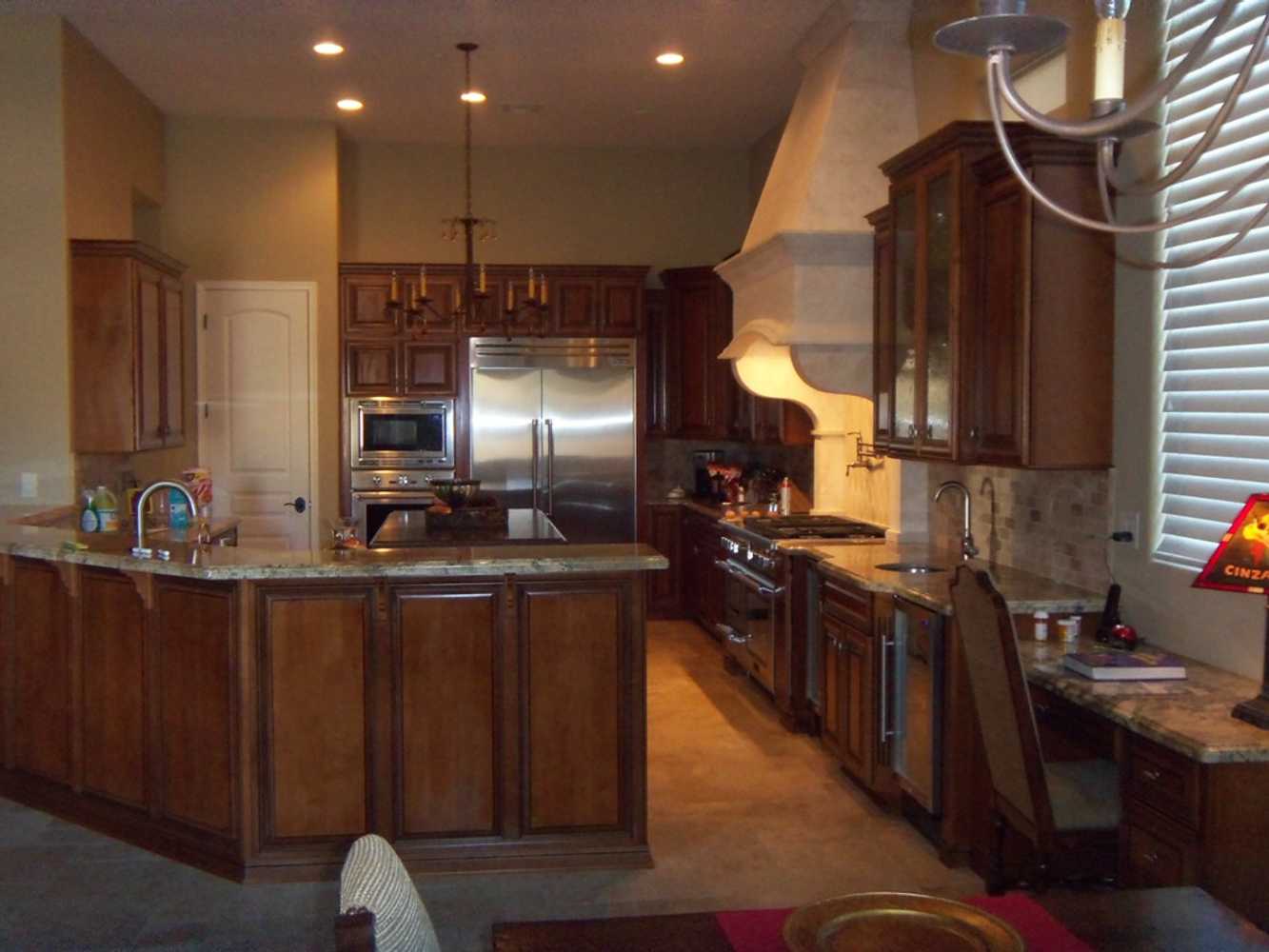 Scottsdale Kitchen Remodel Cabinets, countertops, stove hood