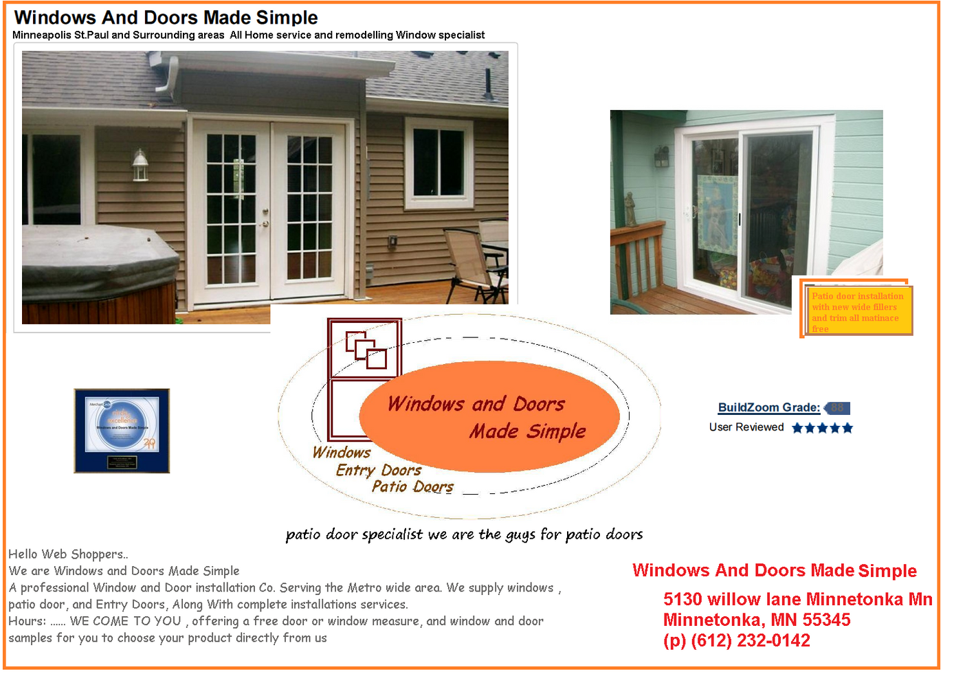 We are a windows and Door installation co.