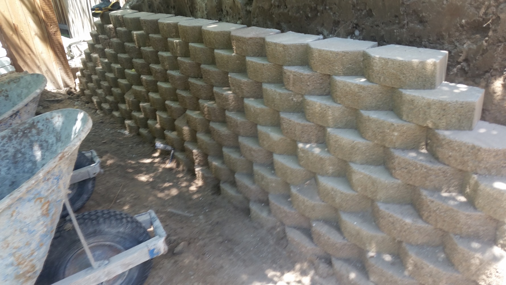 Retaining Block Wall