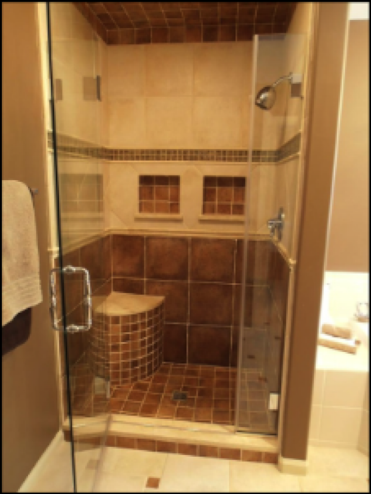 Fiberglass shower surround to tile shower kerdi system York PA