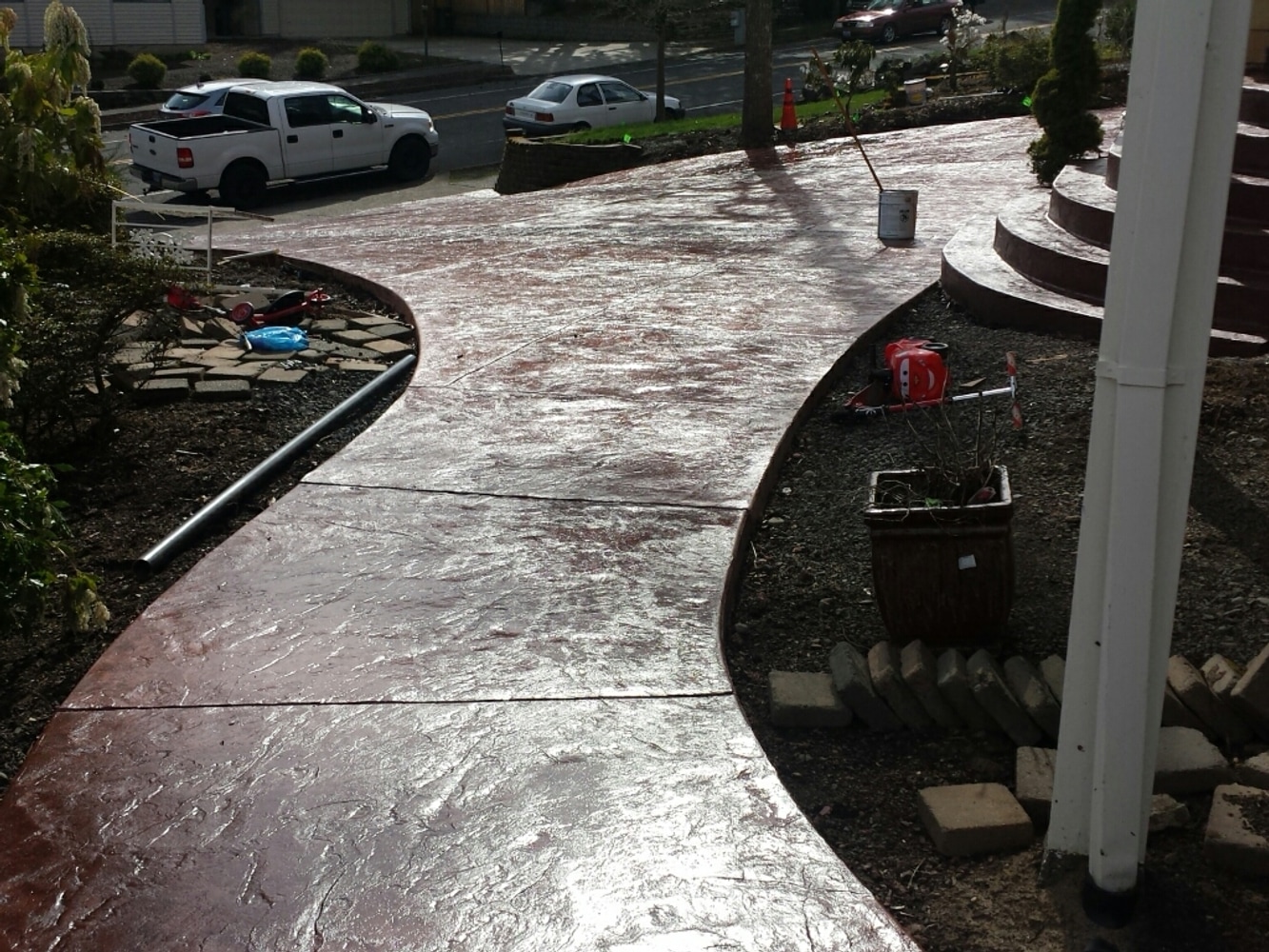 STAMPED CONCRETE DRIVEWAY