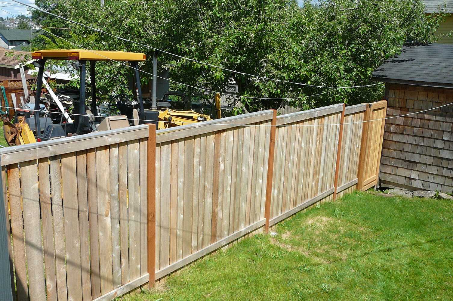 Backyard fencing