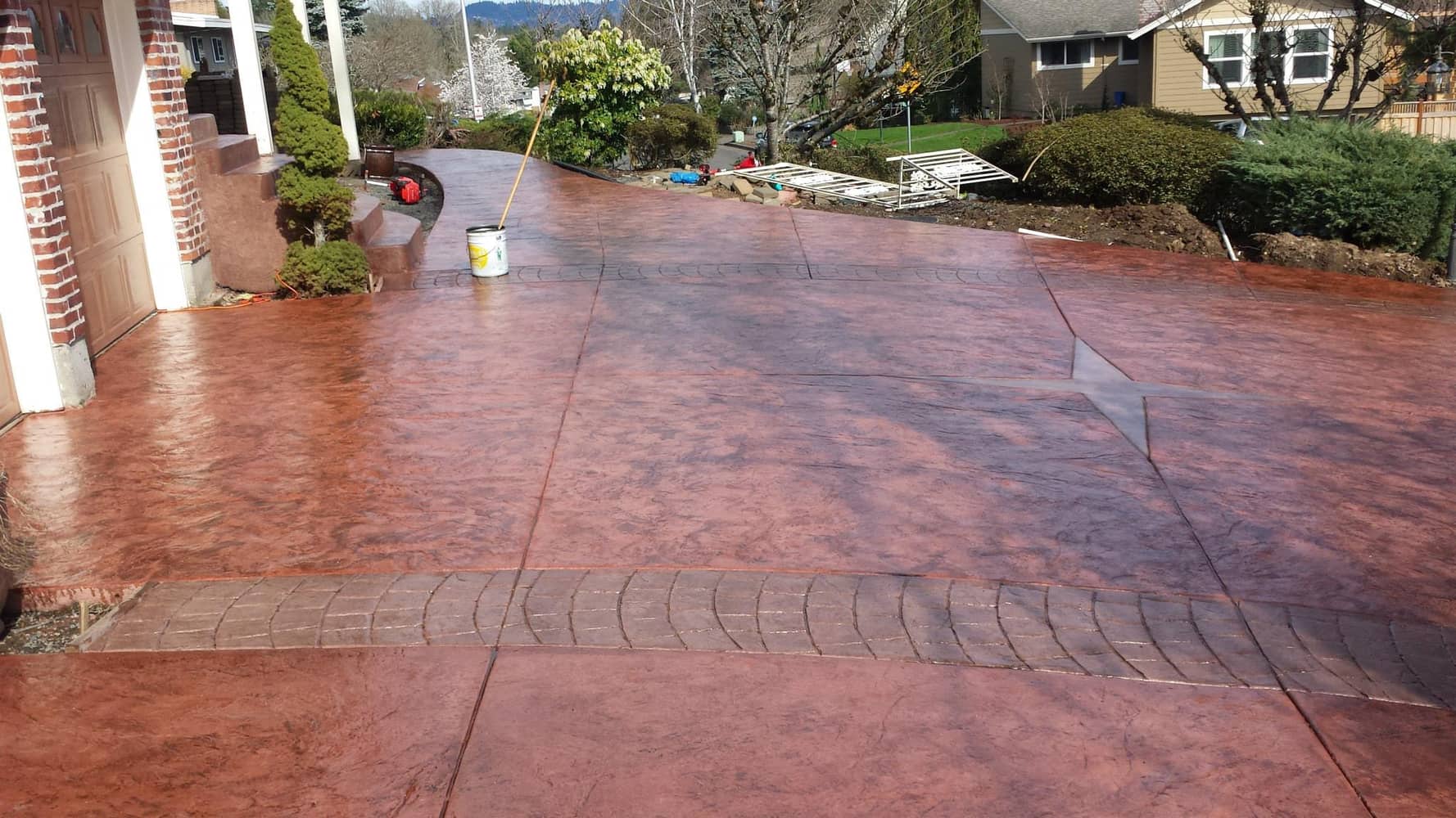STAMPED CONCRETE DRIVEWAY