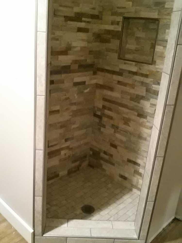 Custom built tiled showers