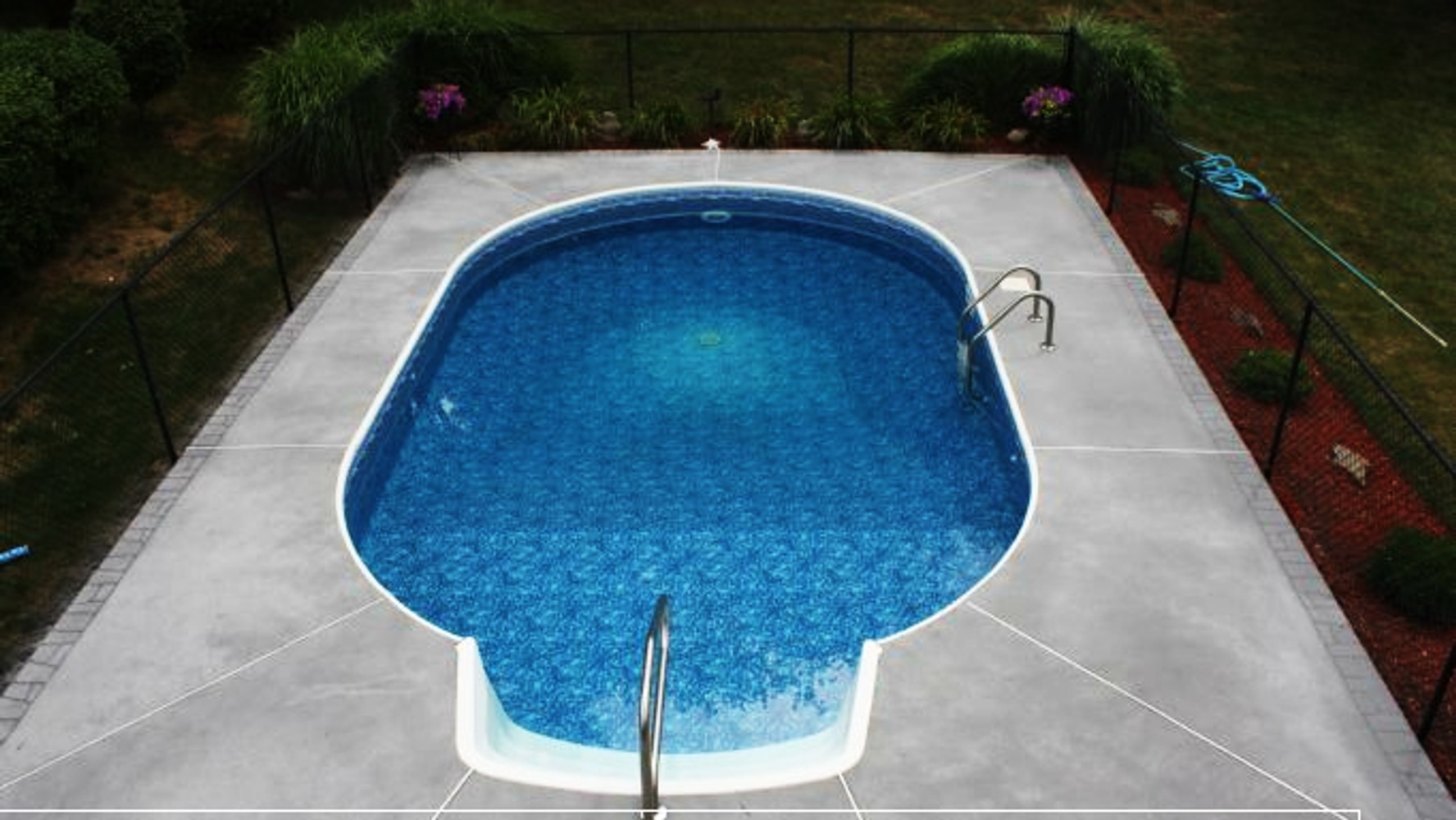 Stone Header Pool Deck