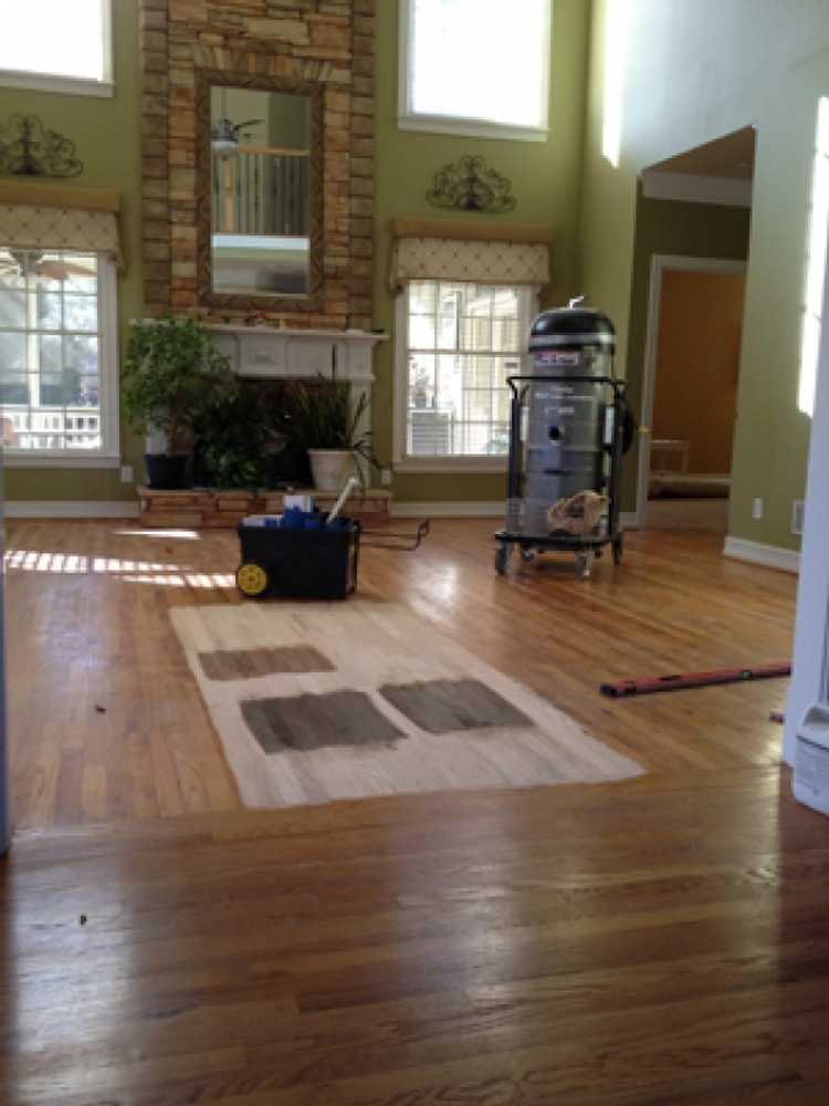 Hardwood floor refinishing in Lawrenceville, GA - Webb Gin House area