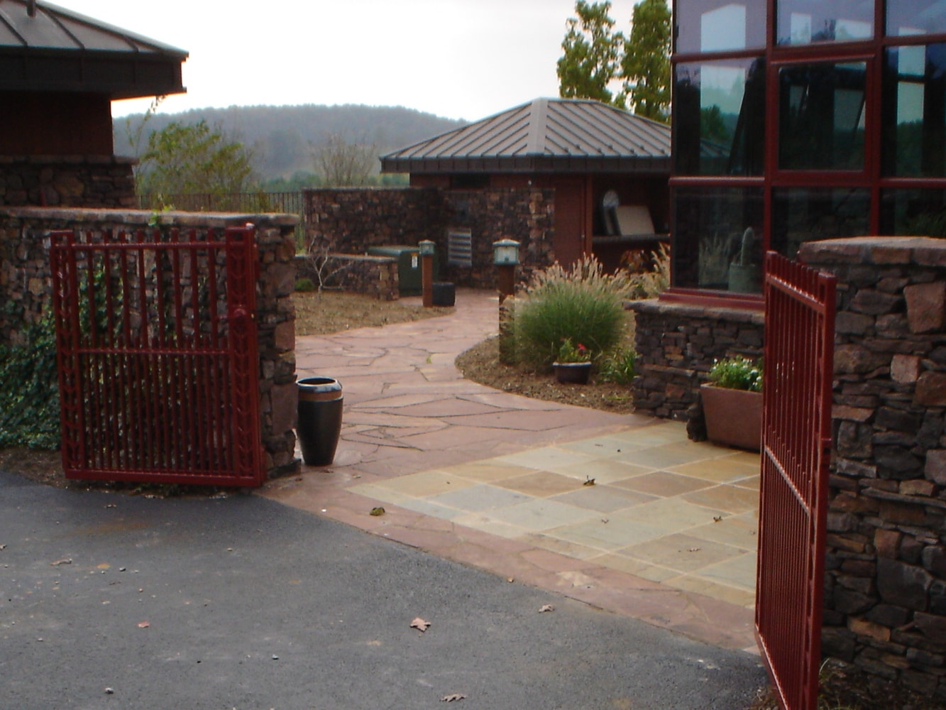 Frank Lloyd Wright inspired gates 