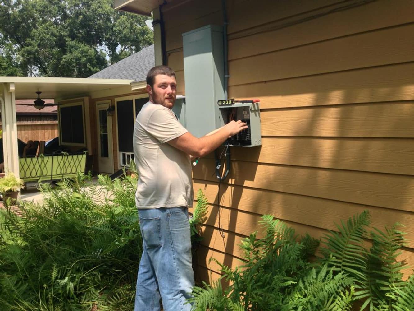 Residential Service upgrade w/ 60 amp back-up generator transfer panel.