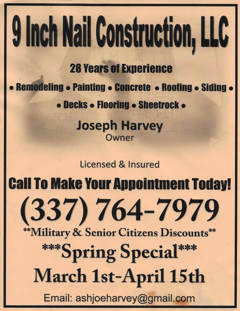 9 Inch Nail Construction