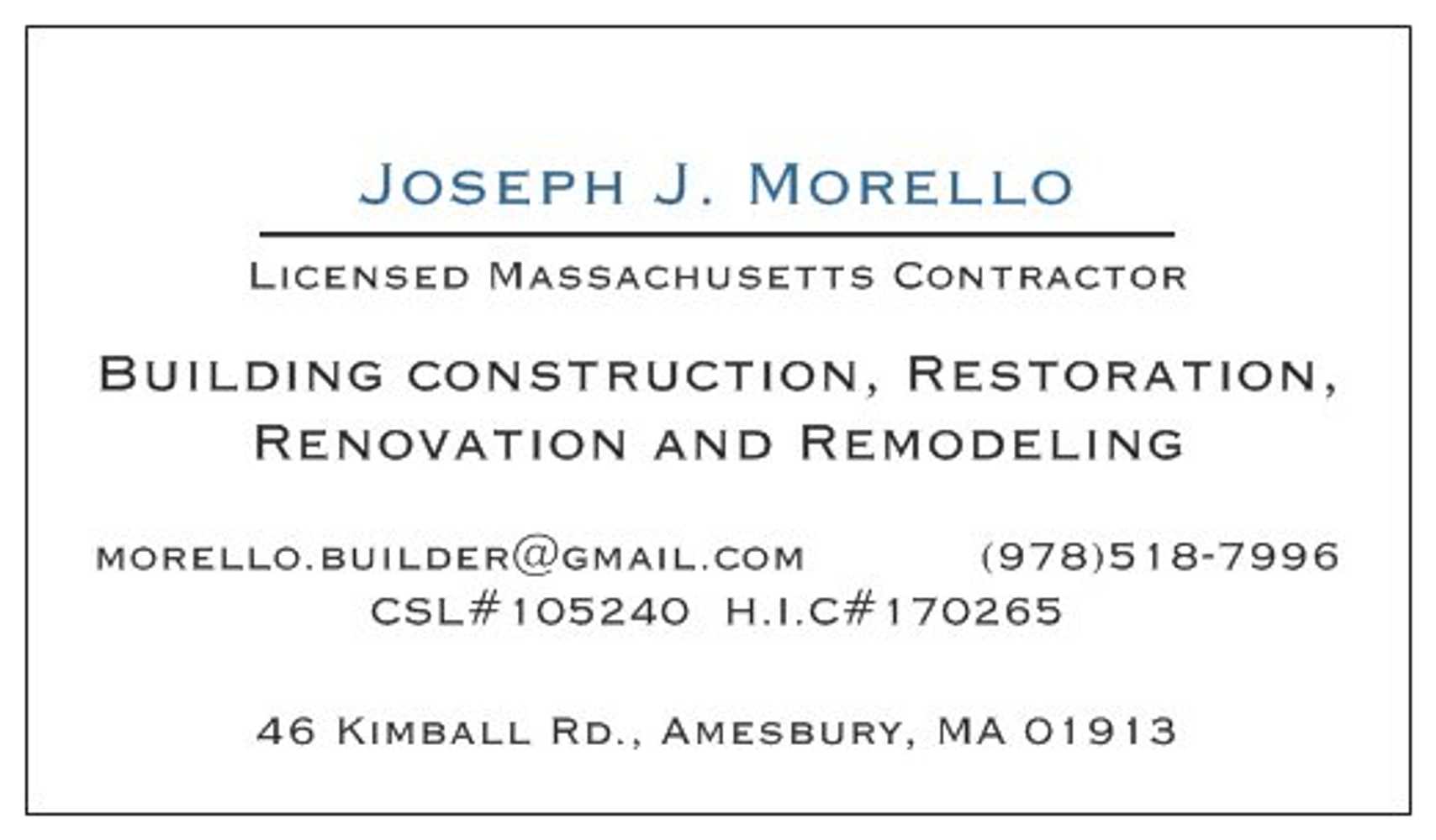 Projects by Joseph J Morello