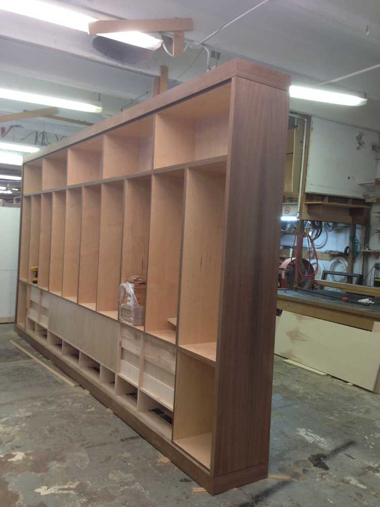 Wooden wall with tv unit